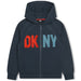 DKNY Zip-up fleece sweatshirt