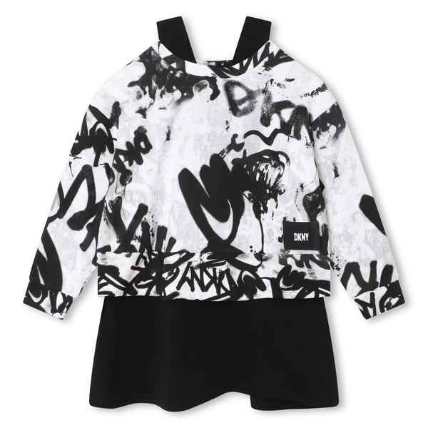 DKNY 2-in-1 dress with sweatshirt