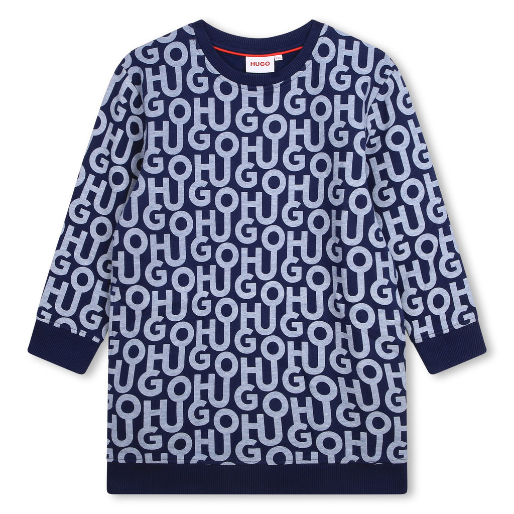 Hugo Printed straight fleece dress