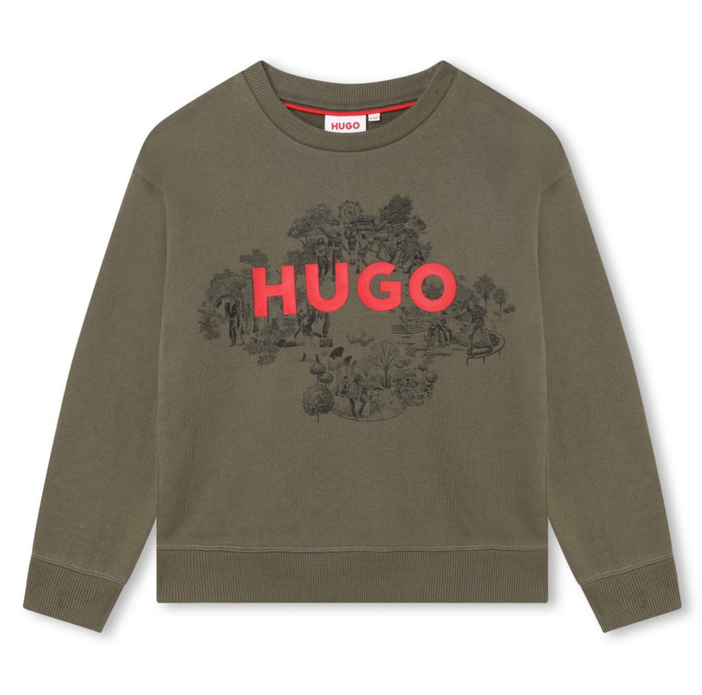 Hugo Printed fleece sweatshirt