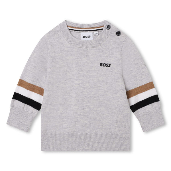 BOSS Cotton and wool jumper