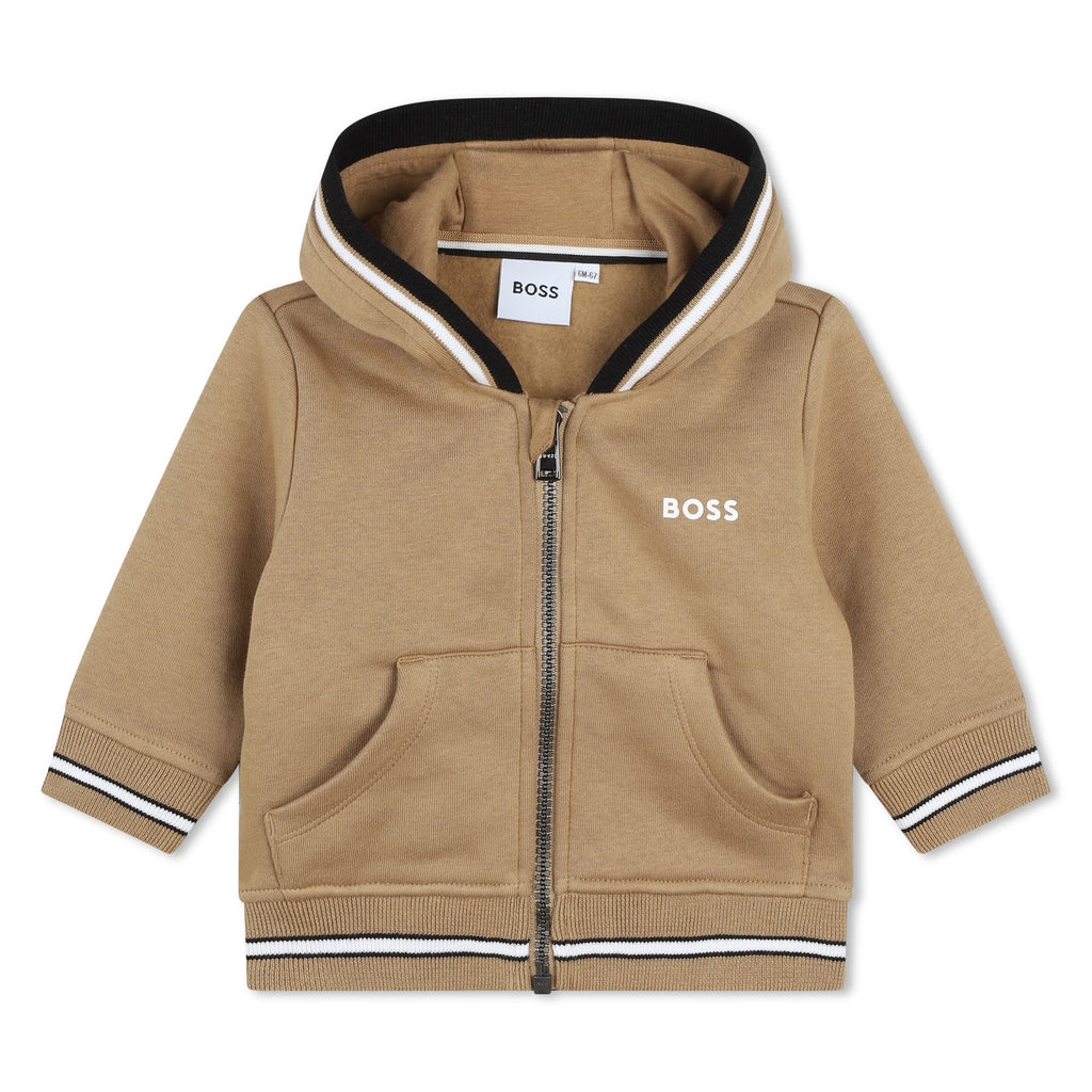 BOSS Hooded fleece cardigan