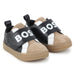 BOSS Leather hook-and-loop trainers