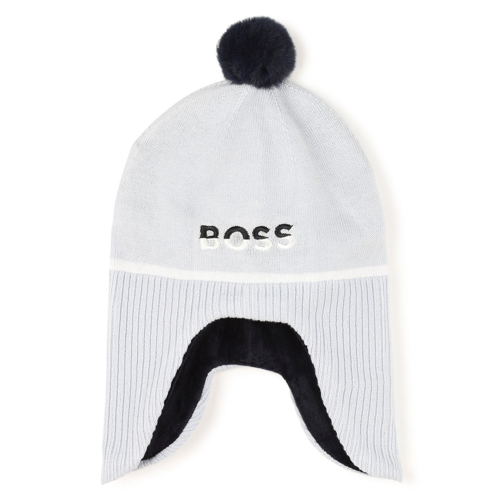 BOSS Fleece-lined cotton hat