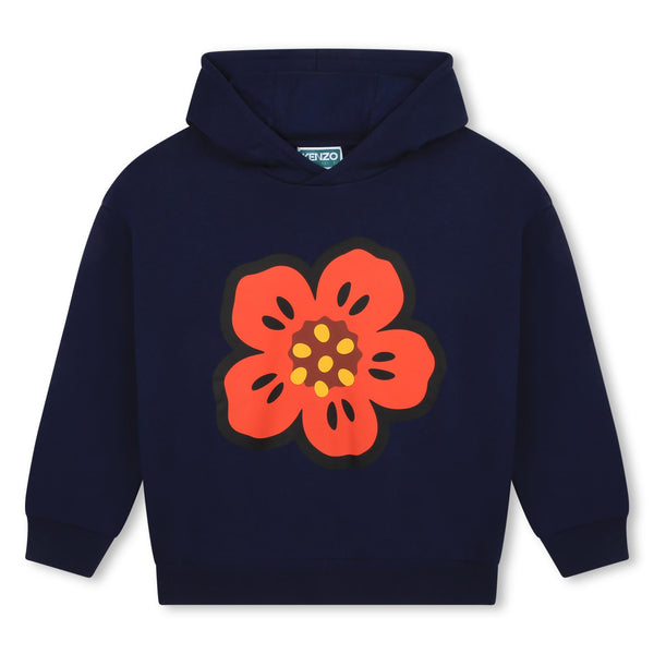 KENZO KIDS Hooded cotton sweatshirt