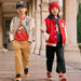 KENZO KIDS Bi-material bomber with badges