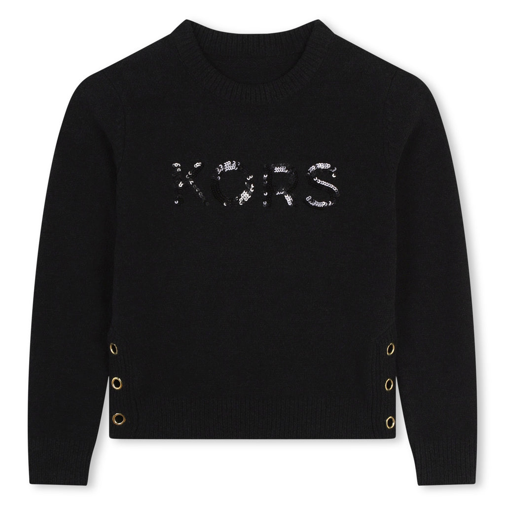 MICHAEL KORS Sequin and eyelet jumper