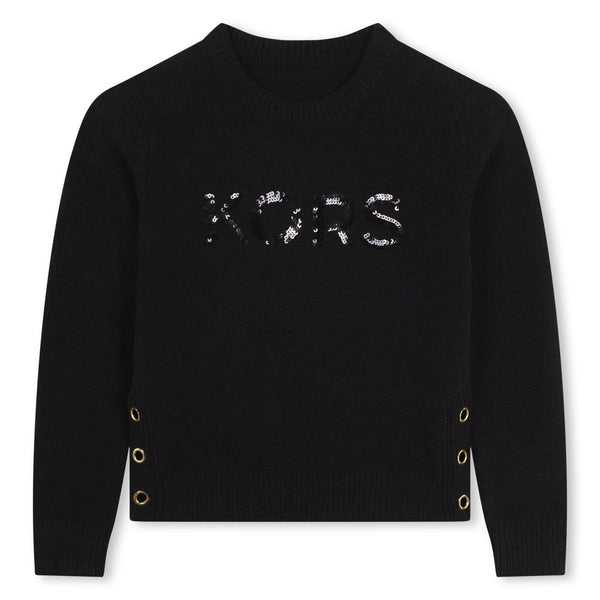 MICHAEL KORS Sequin and eyelet jumper