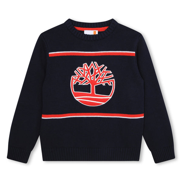 TIMBERLAND Knit logo and stripes jumper