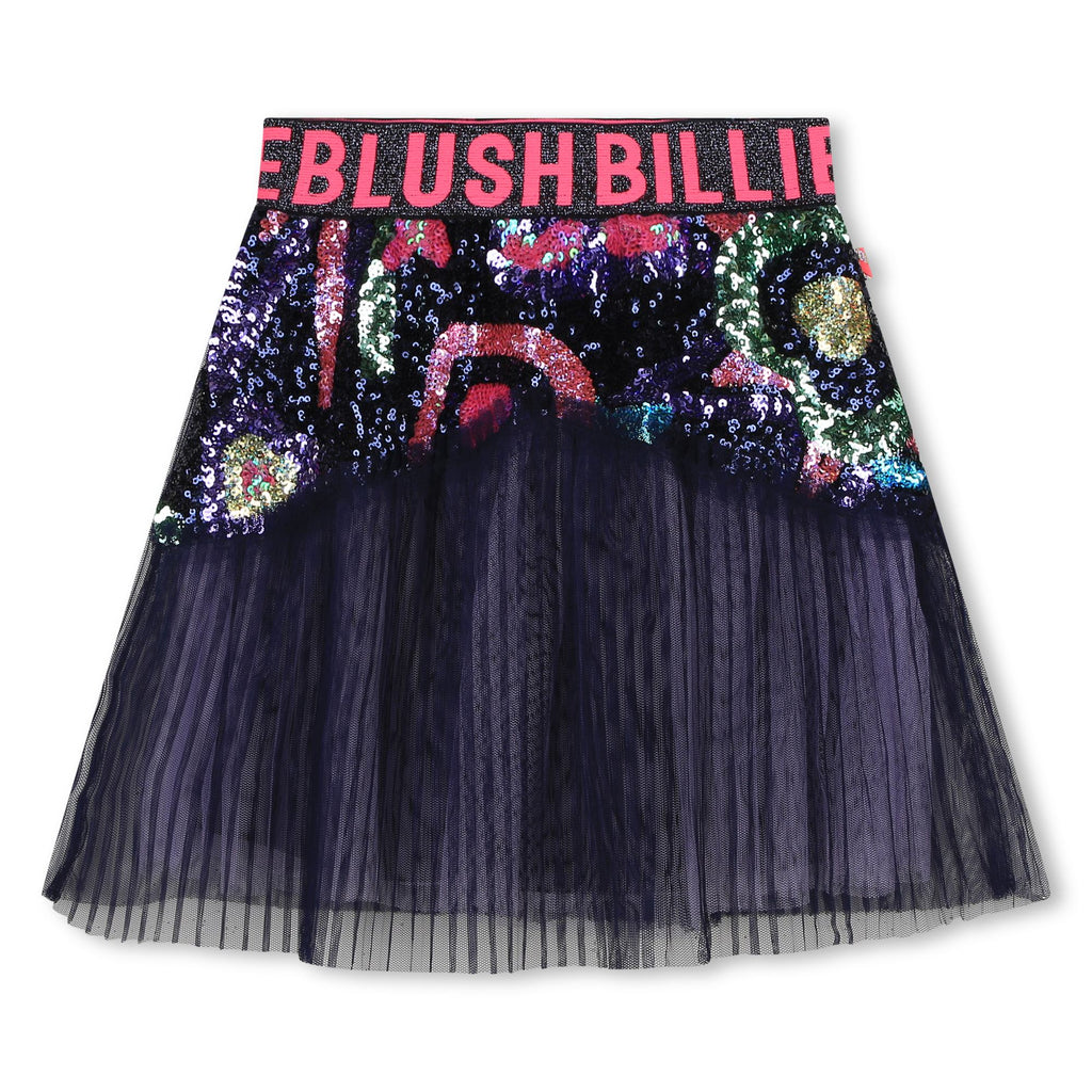 BILLIEBLUSH Pleated sequinned tulle skirt