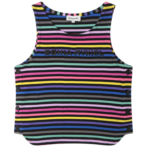 SONIA RYKIEL Striped cotton vest top