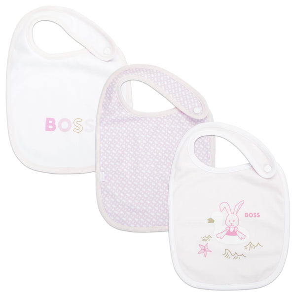 BOSS Set of three printed bibs