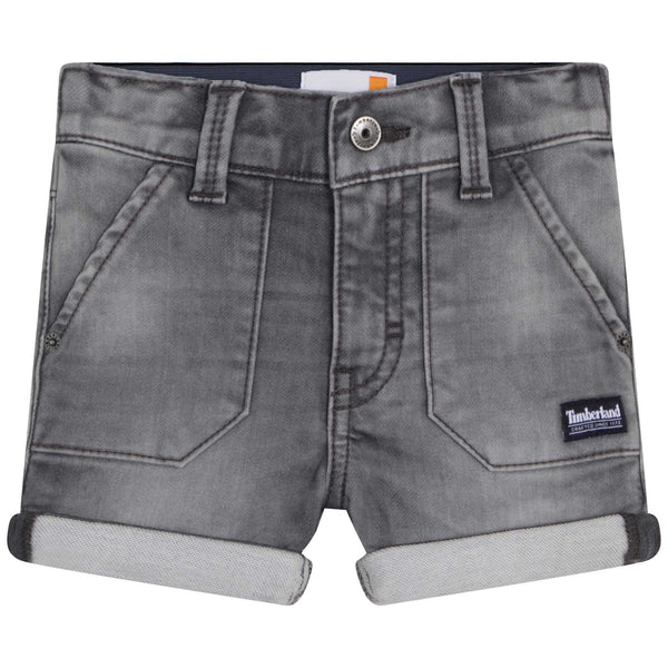 TIMBERLAND Long denim-effect shorts