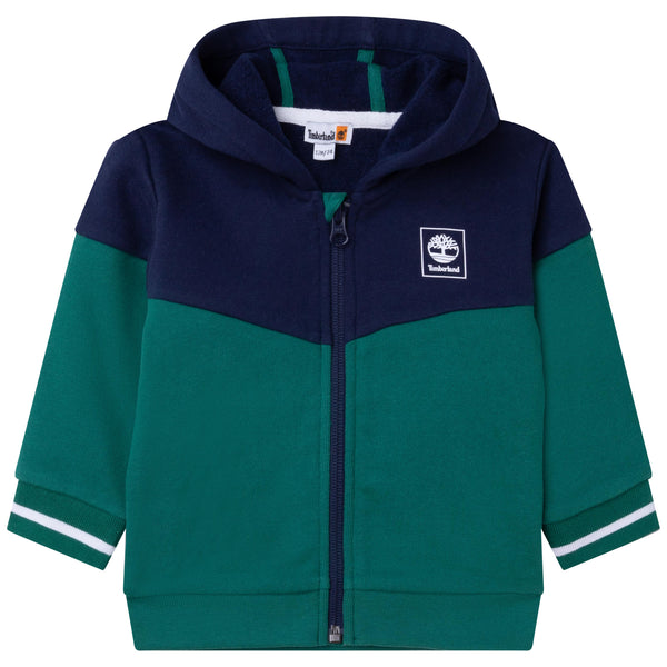 Hooded jogging cardigan