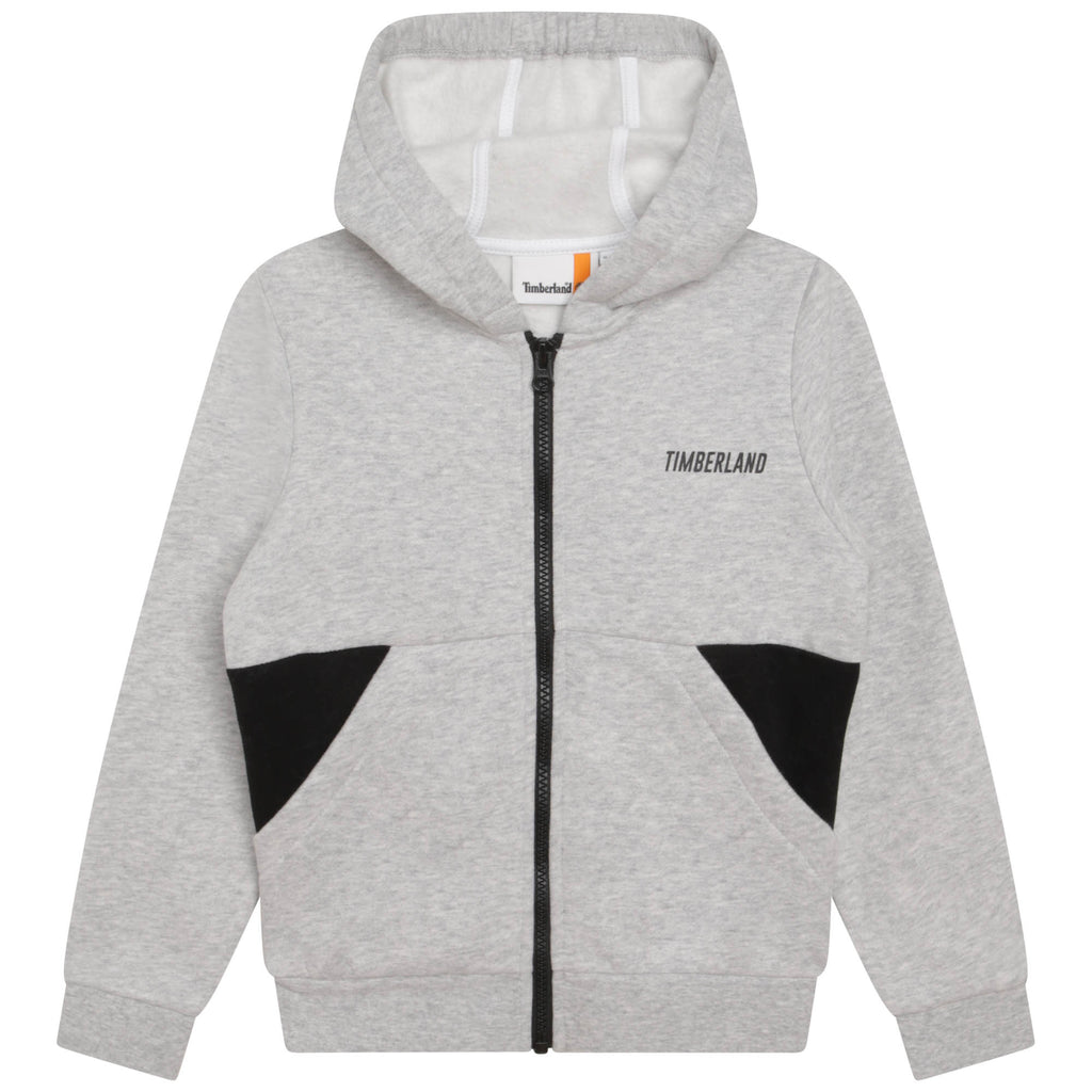 Hooded jogging cardigan