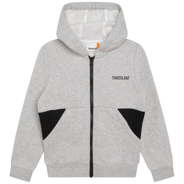 Hooded jogging cardigan