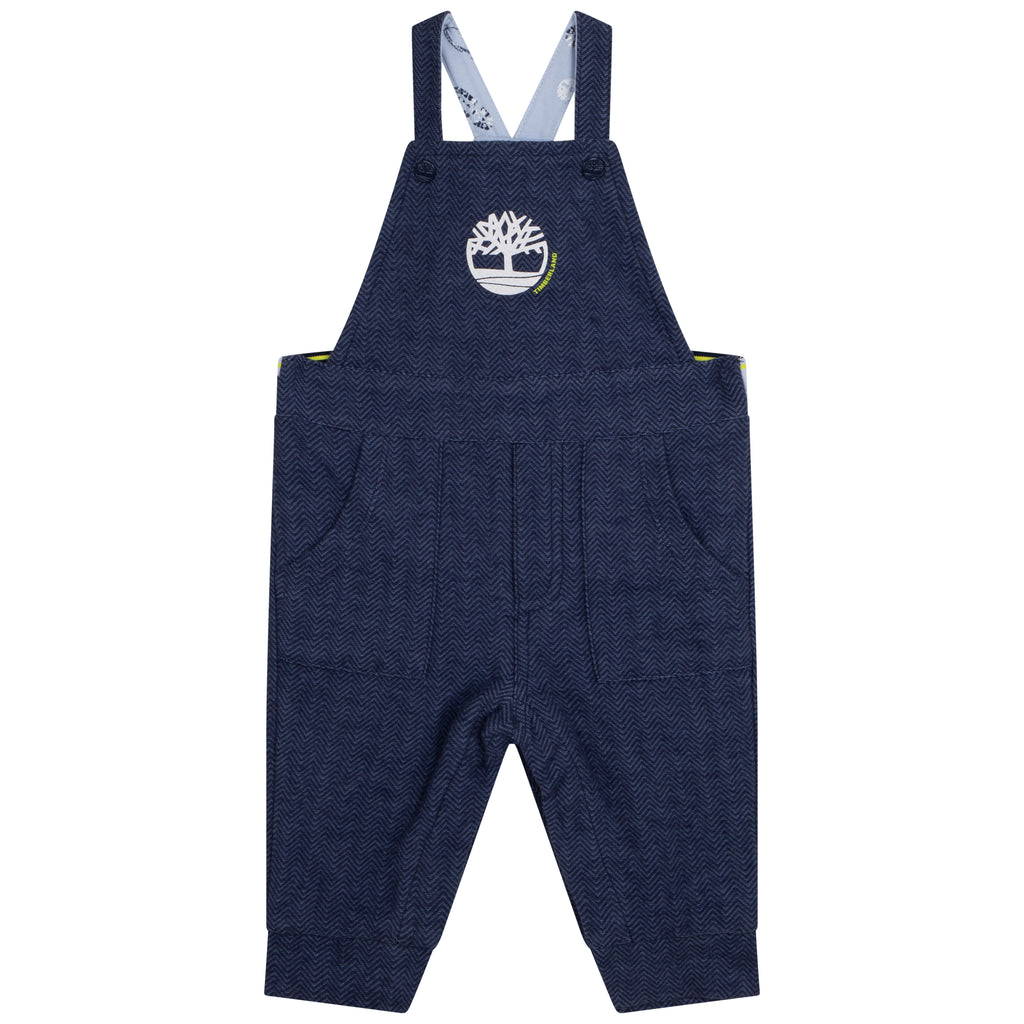 Chevron fleece dungarees