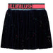 Studded velvet pleated skirt