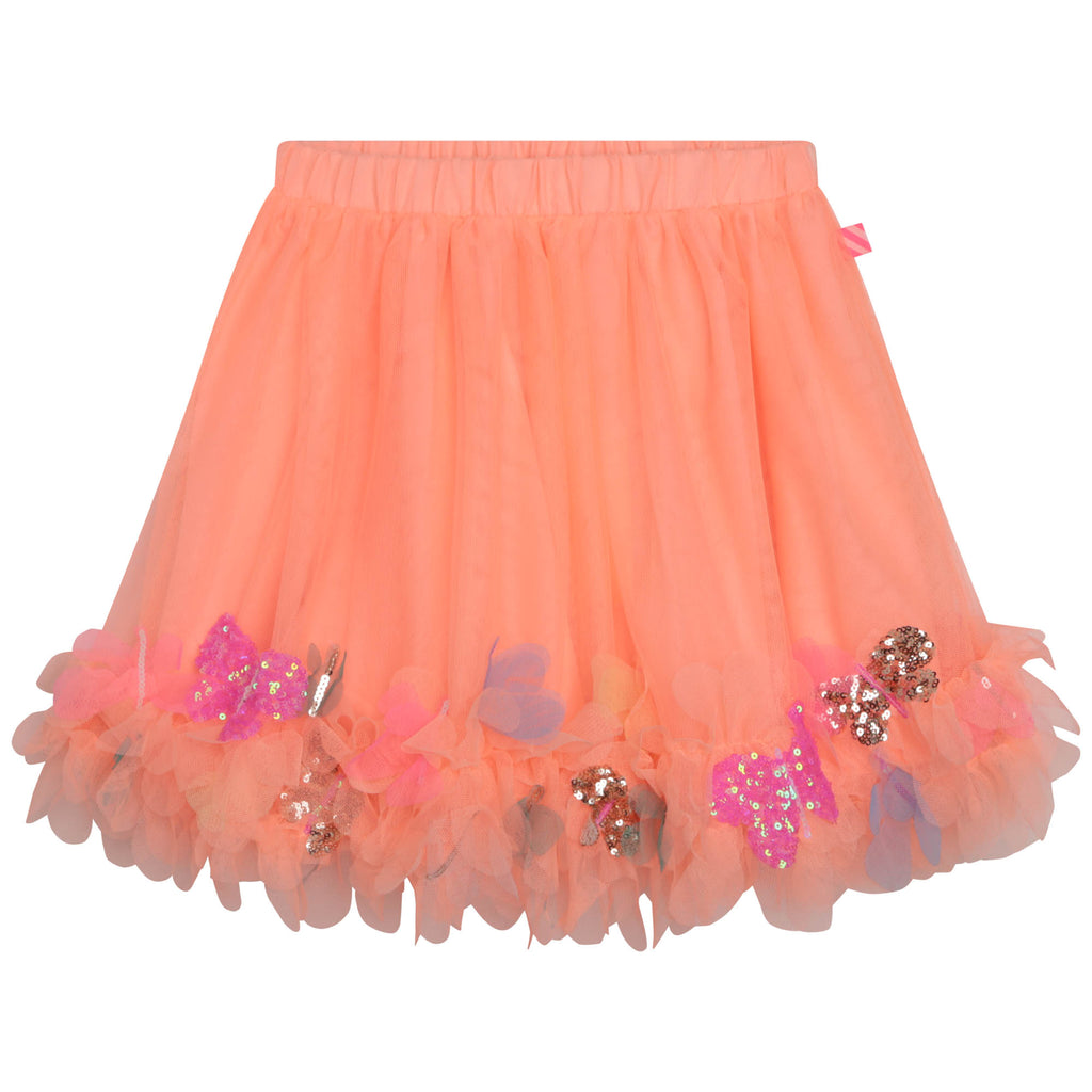 Billieblush Girls Orange Tulle Butterfly Skirt