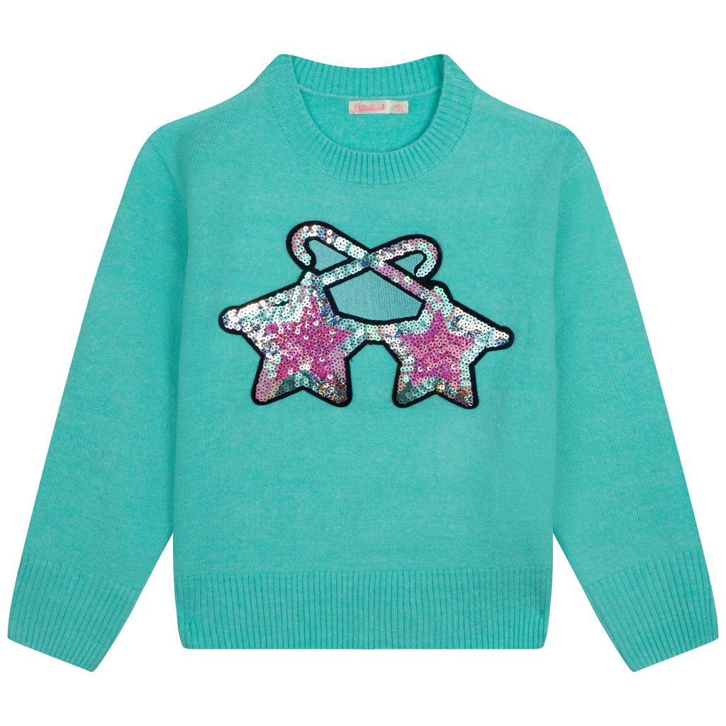 Sequined embroidered jumper