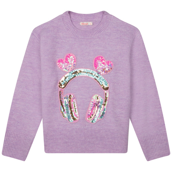 Sequined embroidered jumper