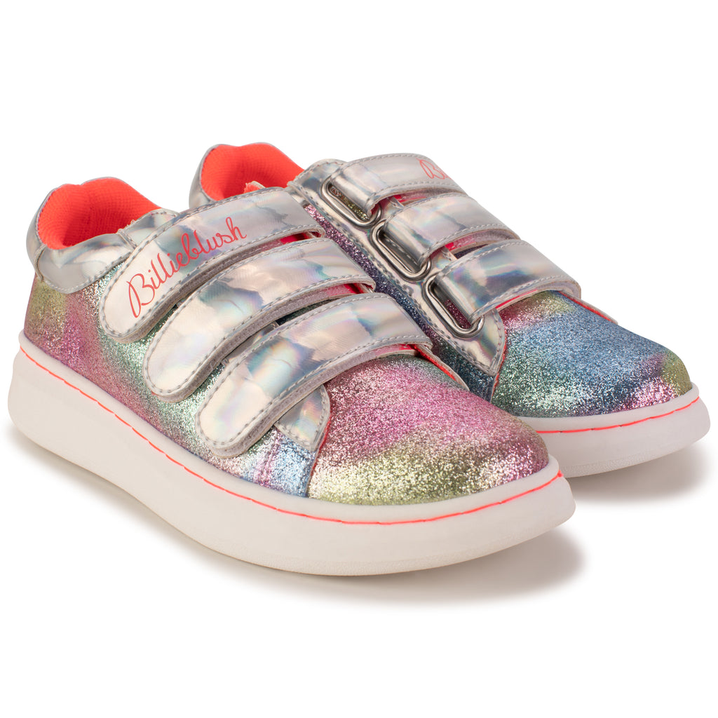 Low-top sequined trainers