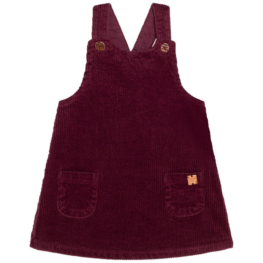 Velvet pinafore dress