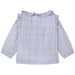 Frilled flannel blouse