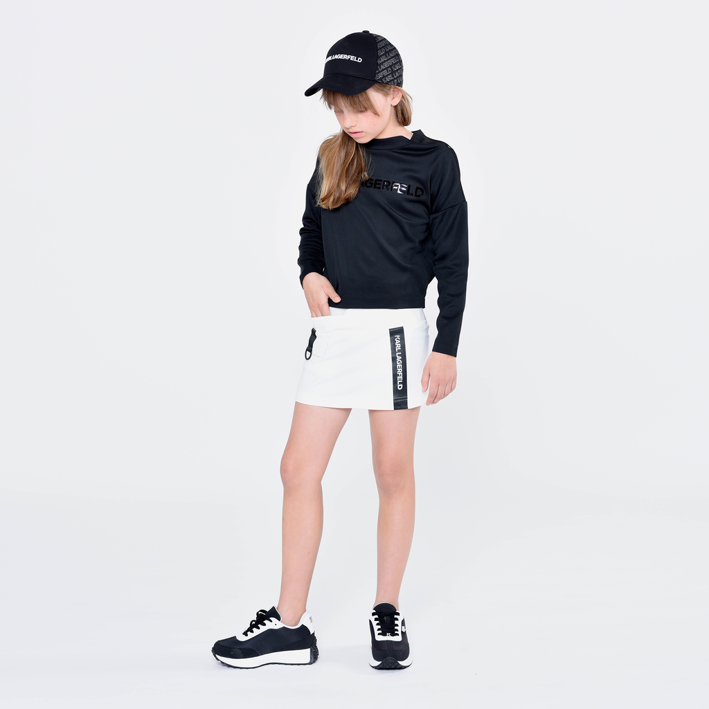 KARL LAGERFELD Logo trim short skirt